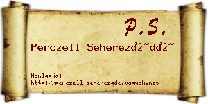 Perczell Seherezádé névjegykártya